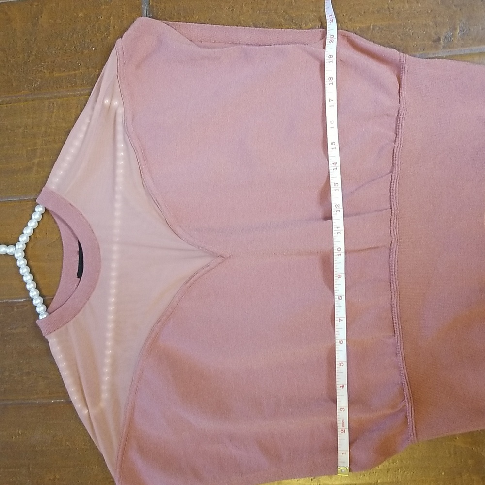 Express Womens Pink Short Sleeve  Sweater Top - Picture 10 of 14